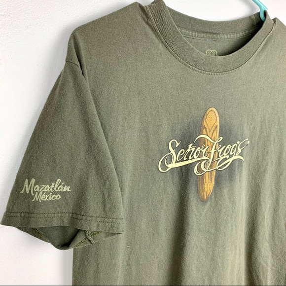 Señor Frog’s Mazatlán Mexico Green T-Shirt - Picture 4 of 8